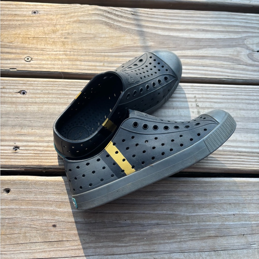 Native Black and Yellow Slip-On Shoes - J1